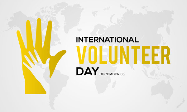  International Volunteer day is celebrated every year on 5 December. observed each year during December banner, Holiday, poster, card and background design.