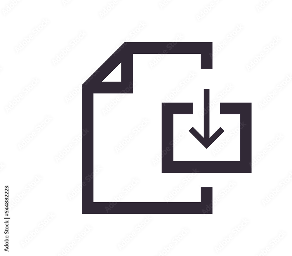 Poster document symbol and paper icon simple outline linear.