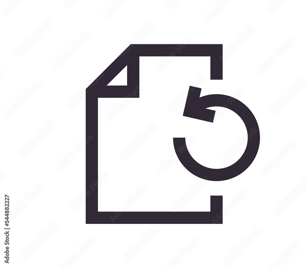 Poster document symbol and paper icon simple outline linear.