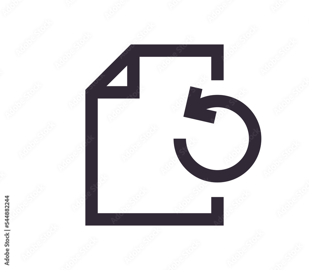 Poster document symbol and paper icon simple outline linear.