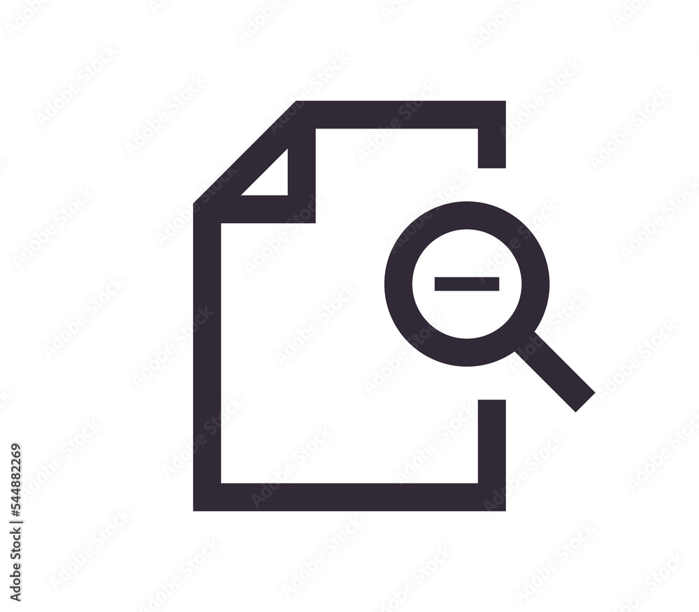 Poster document symbol and paper icon simple outline linear.