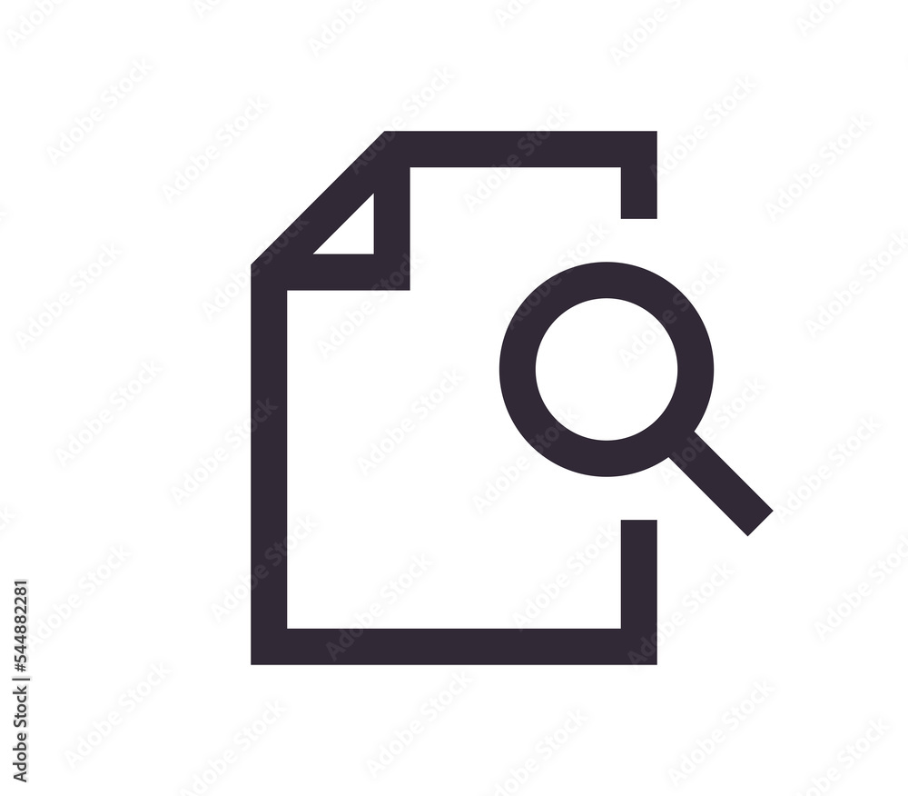 Poster document symbol and paper icon simple outline linear.