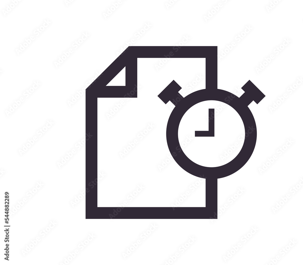 Poster document symbol and paper icon simple outline linear.