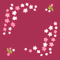 Cherry blossom petals pattern, Generative AI