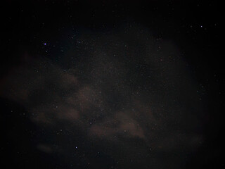 Low Angle view of Night starry sky and space dust in the universe, cosmos, Dark background, Night...