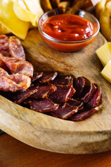 tasty appetizer in the bar