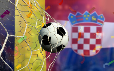 Football Cup competition between the national Belgium and national Croatia.