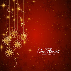Merry Christmas festival decorative stylish greeting card design