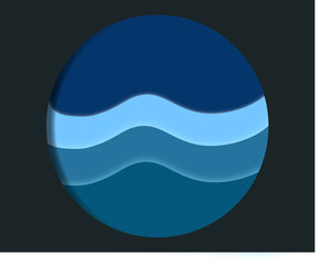 Wallpaper Waves Inside the Circle