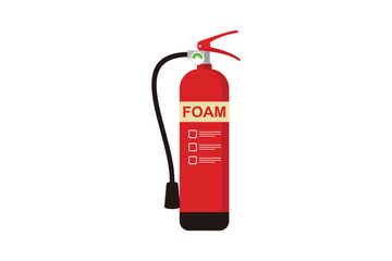 vector illustration of a fire extinguisher in flat style