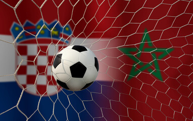 Football Cup competition between the national Croatia  and national Morocco.