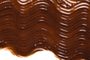 Brown chocolate cosmetic product sample