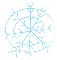 Simple snowflake. Single element. Vector.