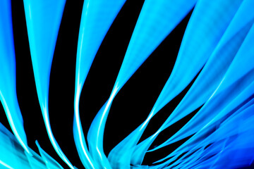 Abstract Background of Fantasy Futuristic Wave of Glowing Blue Color Waves Light Painting Swirl