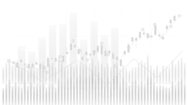 Economy situation concept. financial business statistics with candlestick chart show stock market
