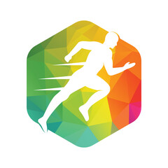 Running and Marathon Logo Vector Design. Running man vector symbol.