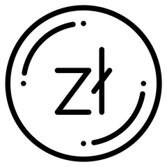 polish dollar currency icon
