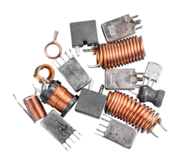 Heap of electric coils