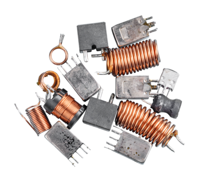Heap of electric coils