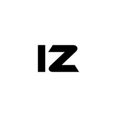 IZ letter logo design with white background in illustrator, vector logo modern alphabet font overlap style. calligraphy designs for logo, Poster, Invitation, etc.