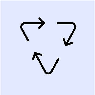 Flip Over Or Turn. Back Arrow Icon Flat
