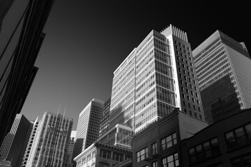 View of modern contemporary office city buildings in downtown san francisco  