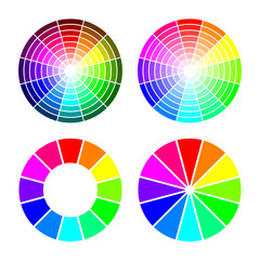 RGB color wheel from 12 color, red green blue isolated PNG