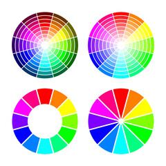 Obraz premium RGB color wheel from 12 color, red green blue isolated PNG