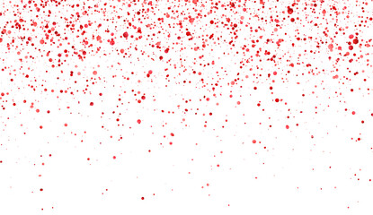 Red glitter holiday falling confetti isolated