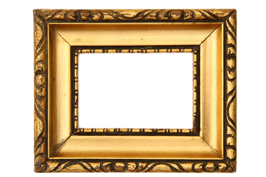 antique gold frame, png file