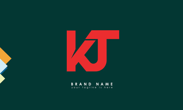 Alphabet letters Initials Monogram logo KTJ