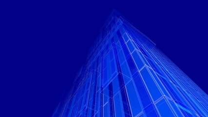 Abstract architecture background 3d illustration