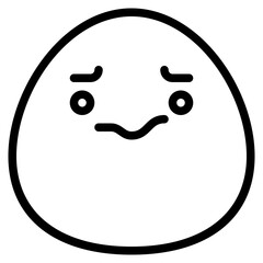 worried nervous thinking emoji icon
