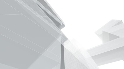 Abstract architecture background 3d illustration