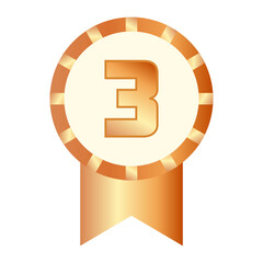 Winner third prize award competition, bow ribbon certificate