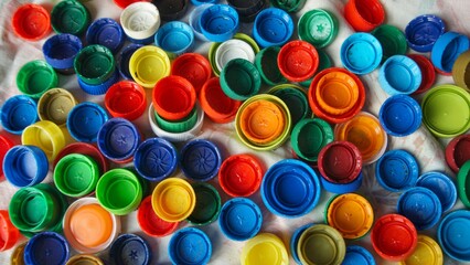 Colorful bottle caps, Texture of colorful caps