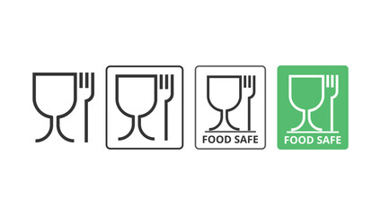 Set of Food Safe symbol.