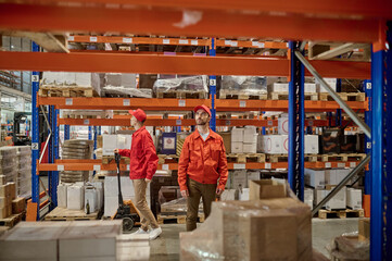 Experienced staff working in the storage area