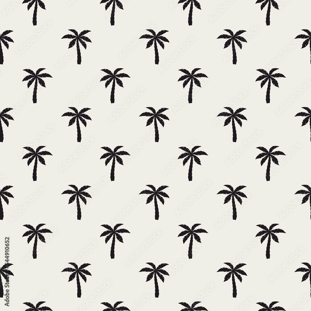 Poster palm seamless pattern. repeating palm trees pattern. modern coconut tree. contemporary background. r