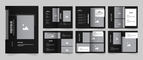 Architecture portfolio or professional interior template 