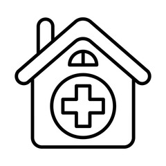 Fototapeta premium Medical Clinic, Hospital Icon Logo Design Vector Template Illustration Sign And Symbol Pixels Perfect