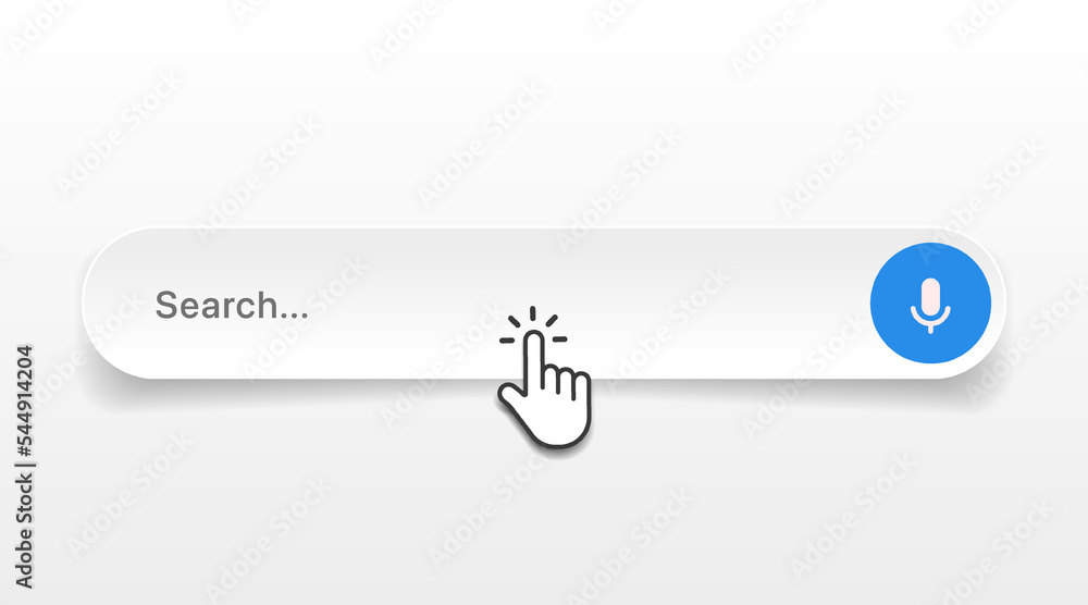 Fototapete Search Bar with suggestions for UI UX design and web site. Search Address and navigation bar icon. Collection of search form templates for websites. Search engine web browser window template.