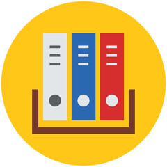 Files Rack Vector Illustration