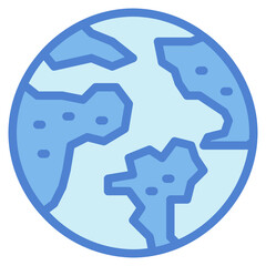 world two tone icon style