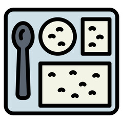 food filled outline icon style