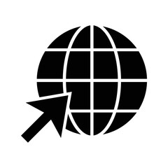 internet - globe icon design template vector sign, icon, symbol.