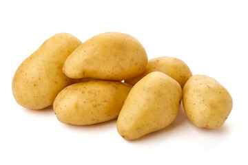 Young potato, isolated on white background.