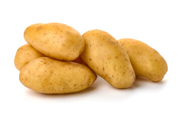 Young potato, isolated on white background.