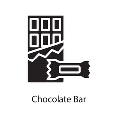 Chocolate Bar  Vector Solid Icon Design illustration. Love Symbol on White background EPS 10 File
