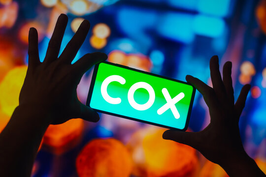 November 10, 2022, Brazil. In this photo illustration, the Cox Communications logo is displayed on a smartphone screen.